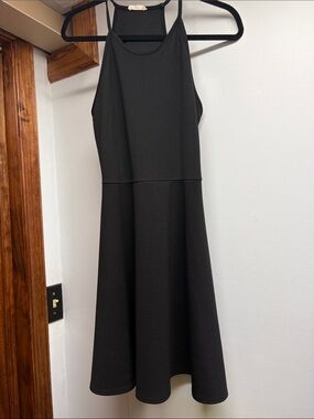 Olivia Rae Black Textured Halter Midi Dress